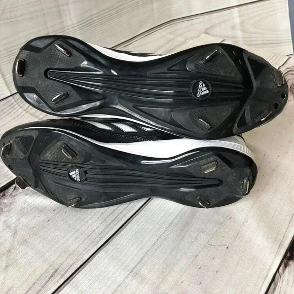 Adidas Excel 365 Metal Low Baseball Cleats Shoes Black Men's Size 12.5 - Picture 7 of 9